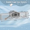 LAOTIES 2 Story Large Rabbit Hutch for Outdoor,Weatherproof Bunny Cage with Run,Pull Out Tray And Asphalt Roof for Small Animals - 2 of 4