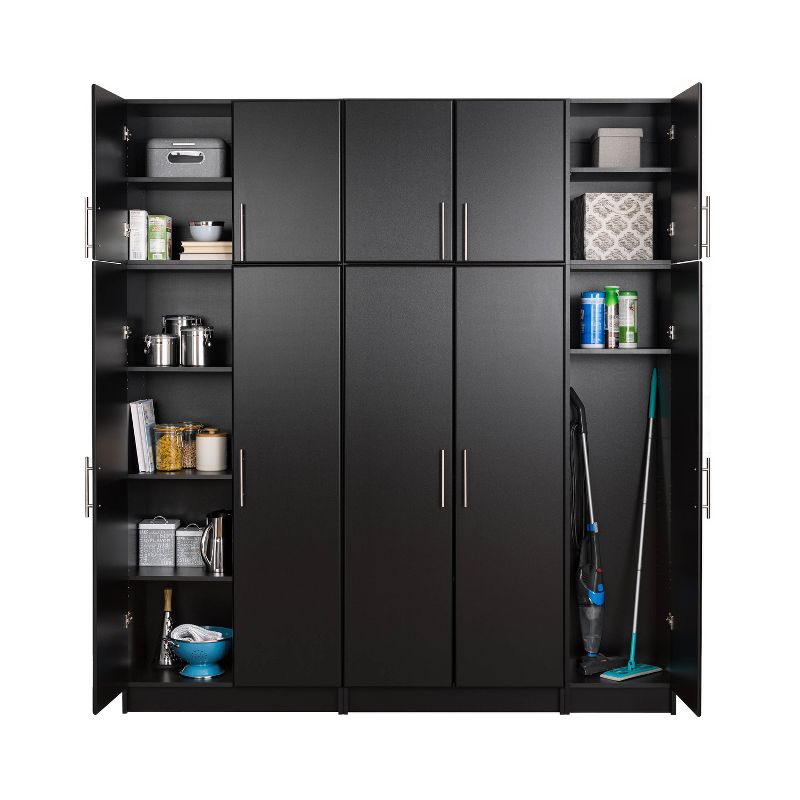 80&#34; Elite with 6 Storage Cabinet Set Black - Prepac, 3 of 9
