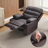 Garvee PU Leather Extra Wide Manual Recliner - Massage, Heat, 1.5X Sponge Comfort Arm and Back, High Backrest, Adjustable Recliner - 4 of 4