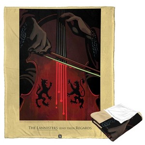Warner Bros. Game Of Thrones Regards From The Lannisters Silk Touch Throw Blanket 50x60 Inches - 1 of 4