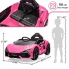 12V Ride On Car for Kids, Licensed Lamborghini Electric Vehicle, Remote Control, Bluetooth, USB, Music, Headlights, Sports Toy - 2 of 4