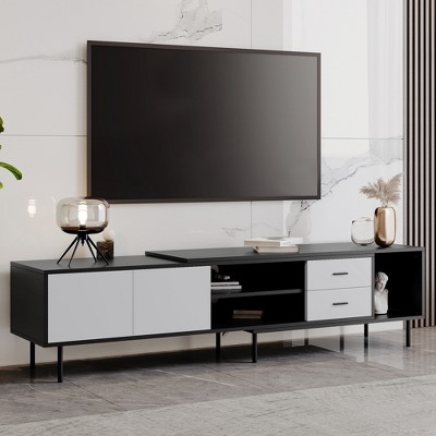 GlasFlength TV Stands and Consoles, Stylish Entertainment Center for Living Room, Modern Design for Classic Interiors, Multicolored,70.8”*15.7”*17.7"