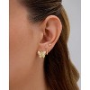 14K Gold Plated Huggie Hoops - Celestial North Star/Butterfly/Heart Designs, Cubic Zirconia Accents - 3 of 4