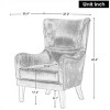 High Back Wingback Arm Chair with Nailhead Trim,Upholstered Accent Chair for Living Room or Bedroom-The Pop Home - 3 of 4