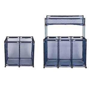 Yescom 2 Pack Mesh Pool Toy Storage Bin Rolling Cart w/ Noodle Holder Organizer - 1 of 4