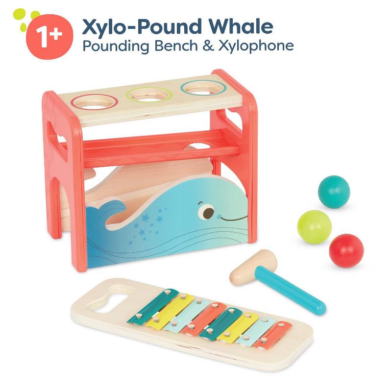 B. toys - Pounding Bench &#38; Xylophone - Xylo-Pound Whale, 4 of 13
