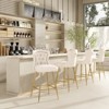 Grungis PU Leather Bar Stools with Metal Legs Set of 2,Counter Stools with Tufted Back and Nailheads Trim,Kitchen Chair for Kitchen Island - 4 of 4