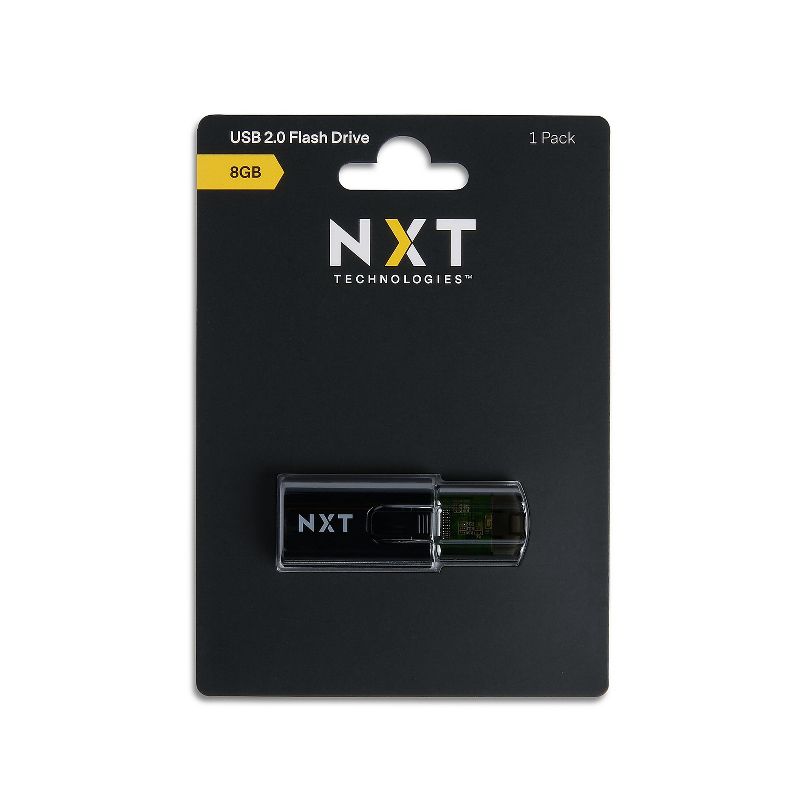 NXT Technologies 8GB USB 2.0 Type A Flash Drive Black (NX61128), 1 of 6