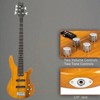 Karl Home GIB 5 String Electric Bass Guitar Full Size SS Pick-up Yellow - 3 of 4