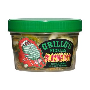 Grillo's Pickles Blazing Hot Dill Chips - 16 fl oz - 1 of 4
