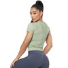 Workout Crop Tops for Women Short Sleeve Workout Shirts for Running Gym Yoga Athletic Exercise - 4 of 4