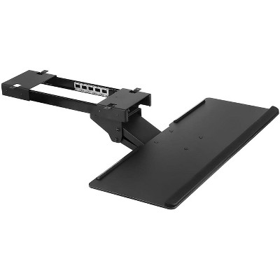 Black Adjustable Under Desk Keyboard and Mouse Tray with Gel Wrist Pad