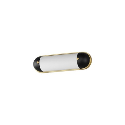 Maxim Lighting Capsule 1 - Light Vanity in  Black/Natural Aged Brass