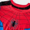 Boys' Spider-Man: Miles Morales 4pc Uniform Tight Fit Short Sleeve Cotton Pajama Set - Navy Blue/Black - 3 of 4