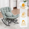 MOONMISS Rocking Chair with Thick Cushion and Frame Steel Egg Chairs Lounge Reading Chair for Living Room, Bedroom, Apartment - 4 of 4