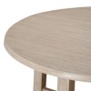 Maven Lane Sasha Rustic Round Wooden Dining Table in Weathered White Finish - 3 of 4