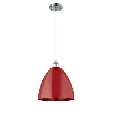 Plymouth Dome - 1 Light Cord Hung Mini Pendant In Industrial Style-14.75 Inches Tall and 12 Inches Wide
