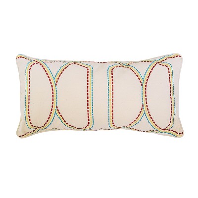 C&F Home 12" x 24" Dashed Geo Embroidered Pillow