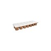 Meridian Furniture,Pavilion Cream Boucle Fabric Bench - 4 of 4