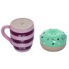 Transpac Valentines Day Coffee and Donut Dolomite Salt and Pepper Shakers Collectables Multicolor 5.65 in. Set of 2 - 2 of 4