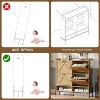 Shoe Storage Cabinet with 4 Flip Drawers, Hidden Wood Shoe Rack Storage - 3 of 4
