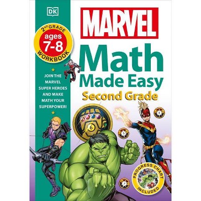 Marvel Math Made Easy, Second Grade - by  DK (Paperback)