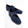 Addison - Navy Suede Cross Strap Mary Jane Shoes (Women) navy 9 Forever & Always Shoes US - 2 of 4