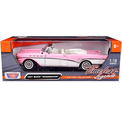 1957 Buick Roadmaster Convertible Pink And White 1/18 Diecast Model Car ...