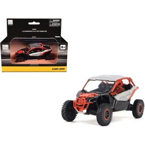 Can-Am Maverick X3 X RS Turbo RR Chalk Gray and Magma Red with Driver Figure 1/32 Diecast Model by BRP Models - 1 of 4