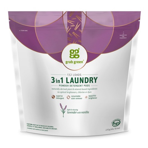 Grab Green 3 in 1 Laundry Detergent Pods, Lavender with Vanilla Scent - image 1 of 4