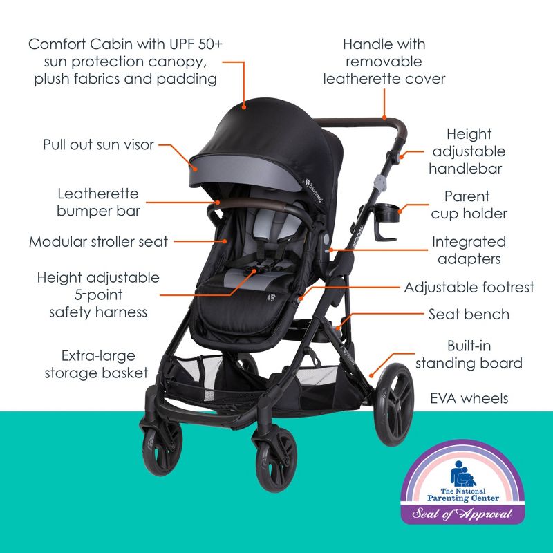 Baby Trend Morph Single to Double Modular Stroller Travel System , 3 of 28