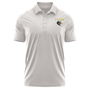 University of Alabama at Birmingham Adult Polo Left Chest Logo, Athletic Heather - 1 of 4