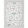 Acekool Floral Insect Area Rug - Washable 5x7 Non-Slip Carpet for Bedroom & Living Room - 2 of 4