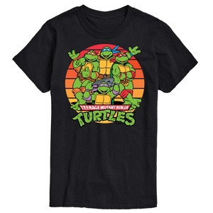 Men's - Teenage Mutant Ninja Turtles - Retro Sunset Circle Short Sleeve Graphic T-Shirt - 1 of 4