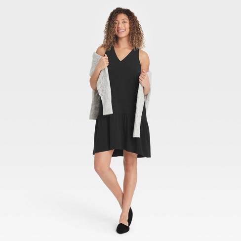 Women's Sleeveless Hem Knit Dress - A New Day™ - image 1 of 3
