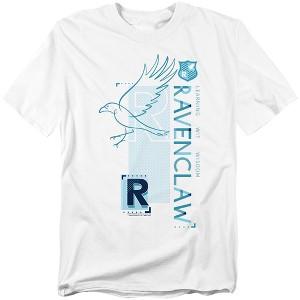 Harry Potter Ravenclaw Pattern Crest Adult T-Shirt - 1 of 4
