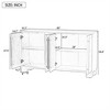 Tramull Wood Sideboard Buffet Cabinet with Gold Handles, Adjustable Shelf Storage Cabinet for Dining Room, Kitchen & Living Room - 2 of 4