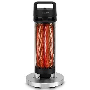 SereneLife 900W Electric Patio Heater with 360° Tip-Over Safety Switch - Indoor/Outdoor Use (SLOHT24) - 1 of 4
