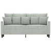 2-seater Sofa Light Grey Velvet (100% polyester), metal, textilene vidaXL - 3 of 4