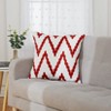 Floral Embroidered Throw Pillow Covers - Set of 2 Decorative Modern Pillowcases for Living Room & Bedroom - 2 of 4