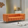 83"Modern Sofa Couch,Velvet Couch,Elegant Sofa Minimalist Design With Gold Metal Legs,3 Seater Couch For Living Room Apartment,Office-Cuddlewood - 2 of 4