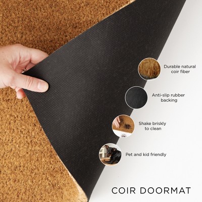 Holly Jolly Cookie Coir Christmas Outdoor Doormat