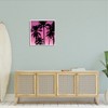 Stupell Industries Pink Tropical Sunset Palm Trees Black Framed Giclee Art - 2 of 4