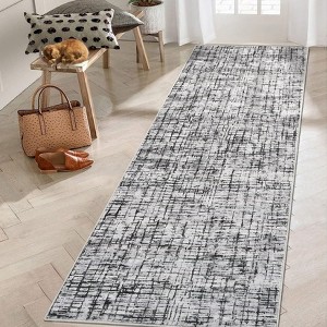 Washable Area Rug for Living Room Contemporary Non Slip Bedroom Rug Modern Rug  Low Pile Carpet Stain Resistant Throw Rugs for Dining Room - 1 of 4