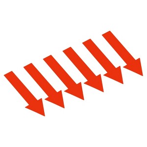 Unique Bargains Waterproof Removable Self-Adhesive Wall Marking Arrow Stickers 4 Inch Red 120 Pcs - 1 of 4