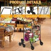 Acekool 110L Folding Utility Cart with Stair-Climbing 360° Wheels, 110 lbs Capacity Wagon for Groceries, Laundry & Multi-Surface Transport - 2 of 4
