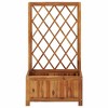 vidaXL Garden Raised Bed with Trellis Solid Acacia Wood - 3 of 4
