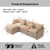 VASIP Chenille Modular Cloud Sectional Sofa - 105" L-Shaped 3-Seater with Ottoman,for Living Room,Beige - 2 of 4