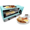 Elite Gourmet Americana 2 Slice 9.5" Griddle With Glass Lid Breakfast Center Coffee Maker Toaster Oven - Great For Homes Or Offices - 3 of 4