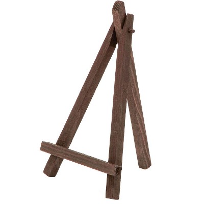 Wooden Mini Easel Stand for Desktop or Tabletop (3.5 x 0.6 Inches, 12-Pack)